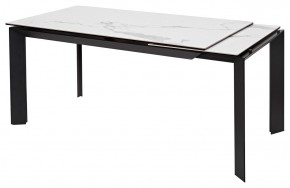 Стол CREMONA 140 MATTE STATUARIO Белый мрамор матовый, керамика/ черный каркас, ®DISAUR в Златоусте - zlatoust.mebel24.online | фото 6