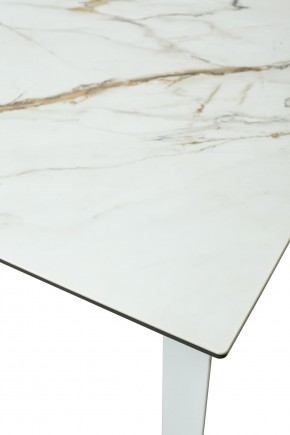 Стол CREMONA 160 KL-188 Контрастный мрамор / белый каркас, ®DISAUR в Златоусте - zlatoust.mebel24.online | фото 4