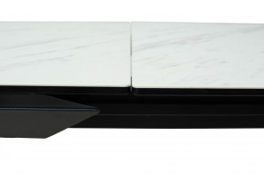 Стол CREMONA 160 KL-99 Белый мрамор матовый, итальянская керамика / черный каркас, ®DISAUR в Златоусте - zlatoust.mebel24.online | фото 4