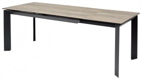 Стол CREMONA 180 KL-61 Под дерево, итальянская керамика / черный каркас, ®DISAUR в Златоусте - zlatoust.mebel24.online | фото 1