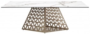 Стол ENNA 220 KL-188 Контрастный мрамор матовый, итальянская керамика/ каркас цвета шампань, ®DISAUR в Златоусте - zlatoust.mebel24.online | фото 10