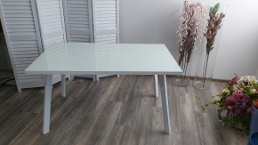 Стол ФИН 140 Белый, стекло/ Белый каркас М-City в Златоусте - zlatoust.mebel24.online | фото 9