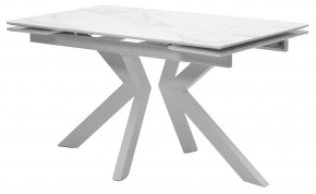 Стол Кентукки 3 140 БЕЛЫЙ МРАМОР, стекло / БЕЛЫЙ, М-City в Златоусте - zlatoust.mebel24.online | фото