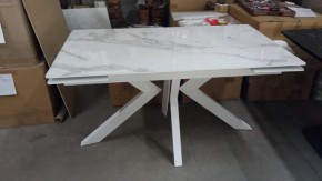 Стол Кентукки 3 140 БЕЛЫЙ МРАМОР, стекло / БЕЛЫЙ, М-City в Златоусте - zlatoust.mebel24.online | фото 2