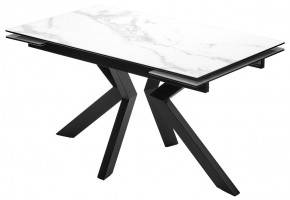 Стол Кентукки 3 140 БЕЛЫЙ МРАМОР, стекло / ЧЕРНЫЙ, М-City в Златоусте - zlatoust.mebel24.online | фото 5