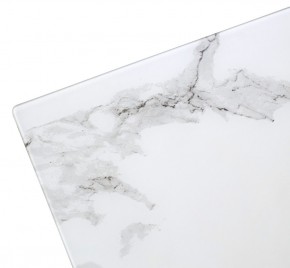 Стол Кентукки 3 140 БЕЛЫЙ МРАМОР, стекло / ЧЕРНЫЙ, М-City в Златоусте - zlatoust.mebel24.online | фото 6