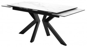 Стол Кентукки 3 140 БЕЛЫЙ МРАМОР, стекло / ЧЕРНЫЙ, М-City в Златоусте - zlatoust.mebel24.online | фото 8