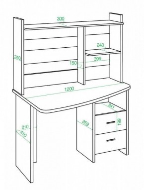 Стол компьютерный Домино Лайт СКЛ-Крл 120+НКЛ-120 в Златоусте - zlatoust.mebel24.online | фото 3