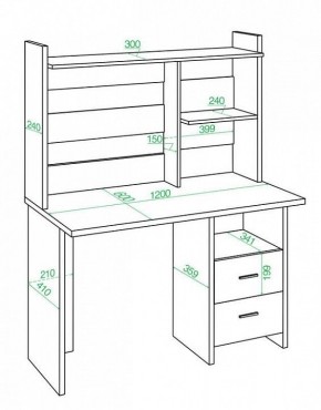 Стол компьютерный Домино Лайт СКЛ-Прям120+НКЛ-120 в Златоусте - zlatoust.mebel24.online | фото 3