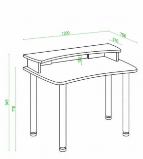 Стол компьютерный Домино Лайт СКЛ-Софт120МО+НКИЛ120 в Златоусте - zlatoust.mebel24.online | фото 2