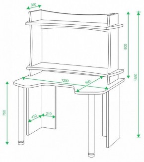 Стол компьютерный Домино lite СКЛ-Игр120 в Златоусте - zlatoust.mebel24.online | фото 2