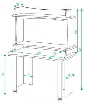 Стол компьютерный Домино Lite СКЛ-Софт120+НКИЛ120 в Златоусте - zlatoust.mebel24.online | фото 3