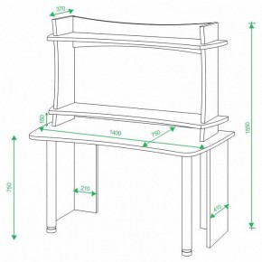 Стол компьютерный Домино lite СКЛ-Софт140+НКИЛ140 ВЛ в Златоусте - zlatoust.mebel24.online | фото 2