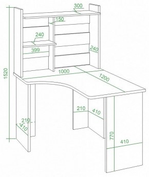 Стол компьютерный Домино Lite СКЛ-Угл120+НКЛ-100 в Златоусте - zlatoust.mebel24.online | фото 2