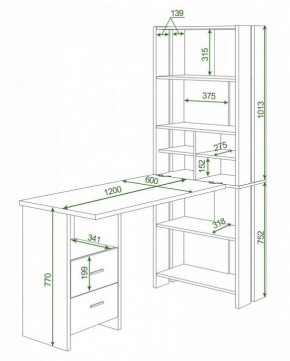 Стол компьютерный Домино Lite СТЛ-ОВ+С120Прям+ТЯЛ в Златоусте - zlatoust.mebel24.online | фото 2