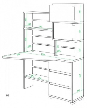 Стол компьютерный Домино нельсон СР-322 в Златоусте - zlatoust.mebel24.online | фото 2