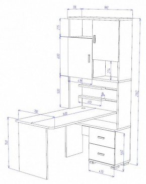 Стол компьютерный Домино СР-720/140 в Златоусте - zlatoust.mebel24.online | фото 2