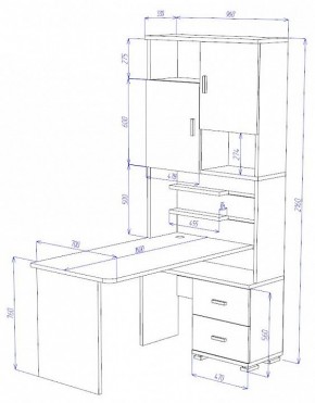 Стол компьютерный Домино СР-720/160 в Златоусте - zlatoust.mebel24.online | фото 2