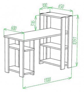 Стол компьютерный Slim СТН-110/130 в Златоусте - zlatoust.mebel24.online | фото 2