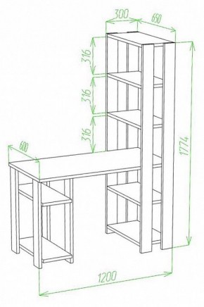 Стол компьютерный Slim СТН-180/120 в Златоусте - zlatoust.mebel24.online | фото 2