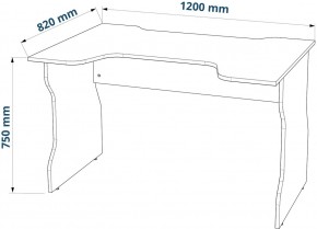 Стол компьютерный ВАРДИГ K1 120x82, антрацит/лайм в Златоусте - zlatoust.mebel24.online | фото 3