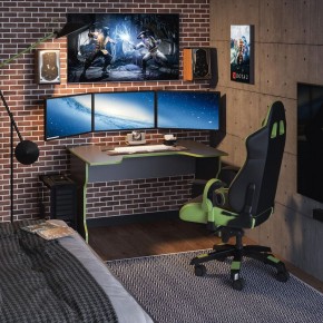 Стол компьютерный ВАРДИГ K1 120x82, антрацит/лайм в Златоусте - zlatoust.mebel24.online | фото 4