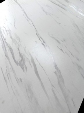Стол MATERA 160 MARBLES KL-99 Белый мрамор матовый, итальянская керамика/ черный каркас, ®DISAUR в Златоусте - zlatoust.mebel24.online | фото 3