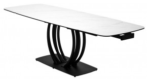 Стол MATERA 160 MARBLES KL-99 Белый мрамор матовый, итальянская керамика/ черный каркас, ®DISAUR в Златоусте - zlatoust.mebel24.online | фото 8