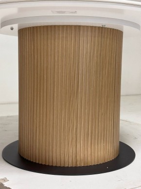 Стол MESA D120 цвет БЕЛЫЙ МРАМОР M326 / Каркас OAK, ®DISAUR в Златоусте - zlatoust.mebel24.online | фото 4