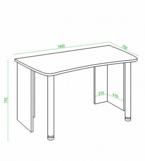 Стол офисный Домино Лайт СКЛ-Софт140 в Златоусте - zlatoust.mebel24.online | фото 2