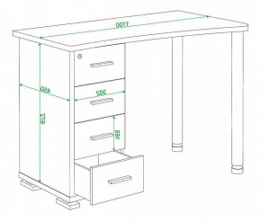 Стол письменный Домино СКМ-50 в Златоусте - zlatoust.mebel24.online | фото 6