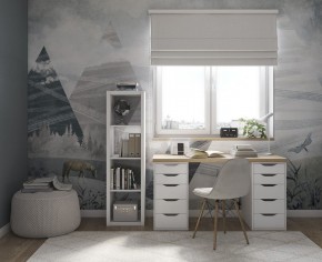 Стол письменный Ингар 2/55 140x75x55, дуб беленый/белый в Златоусте - zlatoust.mebel24.online | фото 4