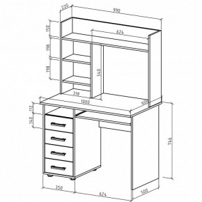 Стол письменный Остин в Златоусте - zlatoust.mebel24.online | фото 3