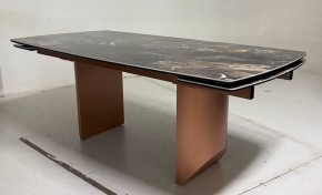 Стол ПУАНТО 200 TITANIUM LAWA NERO, керамика / МЕДЬ каркас М-City в Златоусте - zlatoust.mebel24.online | фото 3