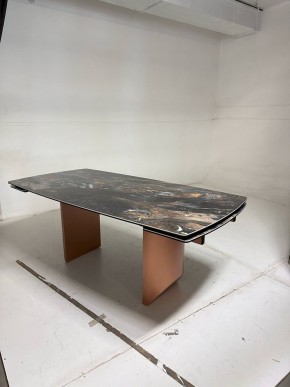 Стол ПУАНТО 200 TITANIUM LAWA NERO, керамика / МЕДЬ каркас М-City в Златоусте - zlatoust.mebel24.online | фото 4