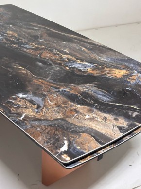 Стол ПУАНТО 200 TITANIUM LAWA NERO, керамика / МЕДЬ каркас М-City в Златоусте - zlatoust.mebel24.online | фото 6