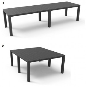 Стол раскладной Джули (Julie Double table 2 configurations) Графит в Златоусте - zlatoust.mebel24.online | фото 1