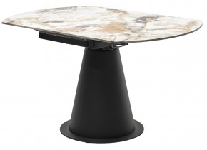 Стол TERAMO 135 GLOSS GRAND JADE SOLID CERAMIC, керамика, поворотн.механизм / Черный каркас, ®DISAUR в Златоусте - zlatoust.mebel24.online | фото 10