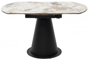 Стол TERAMO 135 GLOSS GRAND JADE SOLID CERAMIC, керамика, поворотн.механизм / Черный каркас, ®DISAUR в Златоусте - zlatoust.mebel24.online | фото 16