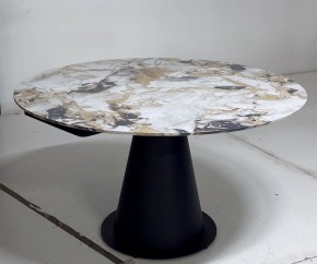 Стол TERAMO 135 GLOSS GRAND JADE SOLID CERAMIC, керамика, поворотн.механизм / Черный каркас, ®DISAUR в Златоусте - zlatoust.mebel24.online | фото 5