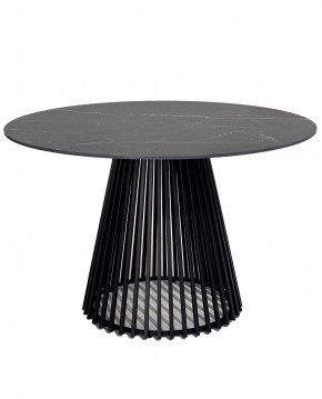 Стол TERNI 120 MATT BLACK MARBLE SOLID CERAMIC Черный мрамор матовый, керамика /Черн.каркас, ®DISAUR в Златоусте - zlatoust.mebel24.online | фото 3