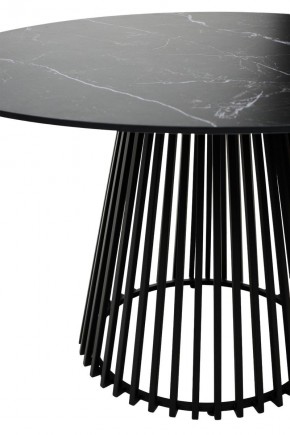Стол TERNI 120 MATT BLACK MARBLE SOLID CERAMIC Черный мрамор матовый, керамика /Черн.каркас, ®DISAUR в Златоусте - zlatoust.mebel24.online | фото 5