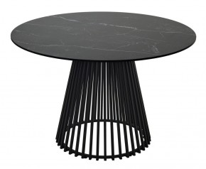 Стол TERNI 120 MATT BLACK MARBLE SOLID CERAMIC Черный мрамор матовый, керамика /Черн.каркас, ®DISAUR в Златоусте - zlatoust.mebel24.online | фото 8