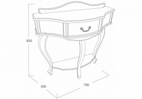 Стол туалетный Джульетта в Златоусте - zlatoust.mebel24.online | фото 2