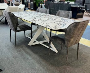 Стол VICENZA 220 BULGARI WHITE, керамика / белый, ®DISAUR в Златоусте - zlatoust.mebel24.online | фото 2