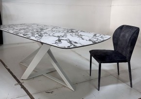 Стол VICENZA 220 BULGARI WHITE, керамика / белый, ®DISAUR в Златоусте - zlatoust.mebel24.online | фото 4