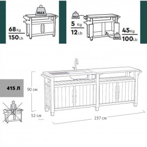 Столик для барбекю 415 Л (Unity Chef 415 L) графит в Златоусте - zlatoust.mebel24.online | фото 2