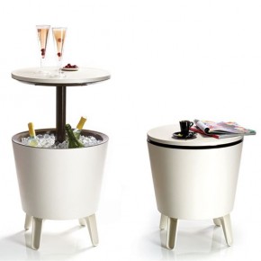 Столик-холодильник COOL BAR крем-шоколад в Златоусте - zlatoust.mebel24.online | фото 1
