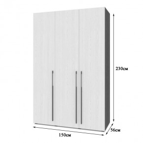 СТОУН С32 Шкаф 3-х створчатый с ящиками (камень темный/ирландский дуб) в Златоусте - zlatoust.mebel24.online | фото 2