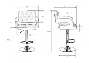 Стул барный DOBRIN TIESTO, красный в Златоусте - zlatoust.mebel24.online | фото 7